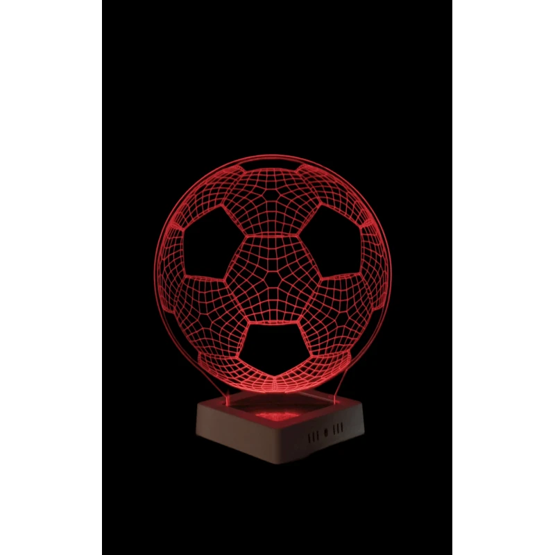 3D lampa 3dlights_ctq01, 19x32 sm, qırmızı