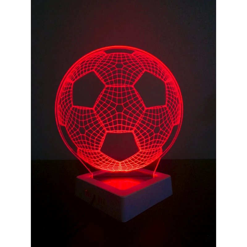 3D lampa 3dlights_ctq01, 19x32 sm, qırmızı