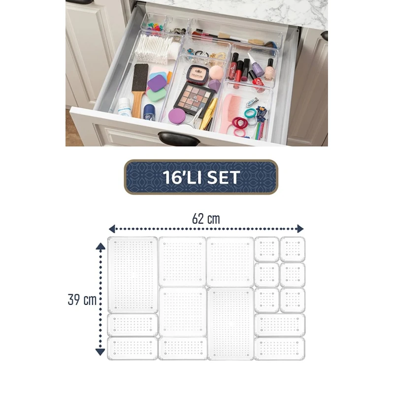 Набор органайзеров Soft Chef scp-16, 16 шт, пластик, прозрачный Набор органайзеров Soft Chef scp-16, 16 шт, пластик, прозрачный