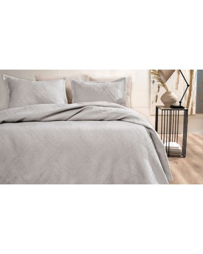 Örtük və yastıq üzü dəsti Yataş Brio, örtük 240х230 sm, yastıq üzü 50x70 sm 2 ədəd, ikinəfərlik, pambıq/poliester, boz