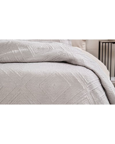 Örtük və yastıq üzü dəsti Yataş Brio, örtük 240х230 sm, yastıq üzü 50x70 sm 2 ədəd, ikinəfərlik, pambıq/poliester, boz