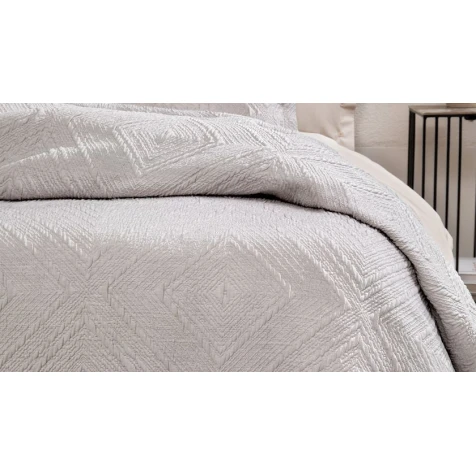 Набор покрывал с наволочками Yataş Brio, покрывало 240х230 см, наволочки 50x70 см 2 шт, двуспальный, хлопок/полиэстер, серый Набор покрывал с наволочками Yataş Brio, покрывало 240х230 см, наволочки 50x70 см 2 шт, двуспальный, хлопок/полиэстер, серый
