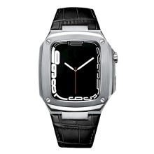 Qayış və çexol Greatcase SW625 Apple Watch 45mm üçün Silver/Black
