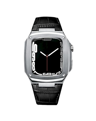 Qayış və çexol Greatcase SW625 Apple Watch 45mm üçün Silver/Black
