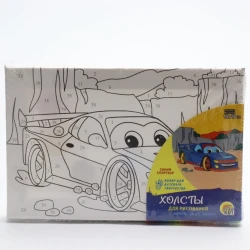 Холст по номерам Рыжий Кот Синий спорткар, 10x15 см Холст по номерам Рыжий Кот Синий спорткар, 10x15 см