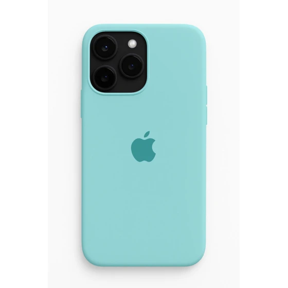 Çexol Apple iPhone 15 Pro Max üçün Silicone Light Blue