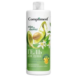 Duş geli Compliment Relax & Shower, avokado yağı və yaşıl çay ekstraktı ilə, bərpa və qidalanma, 400 ml