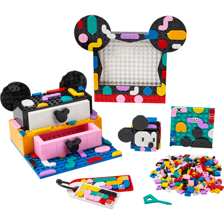 Конструктор LEGO DOTS Mickey Mouse & Minnie Mouse Back-to-School Project Box 41964, 6+ лет, 669 элементов