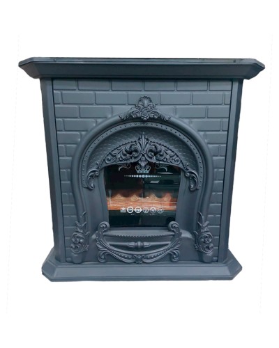 Soba-kamin Behkaran Ks0163, metal, qara, 92x88x36 sm