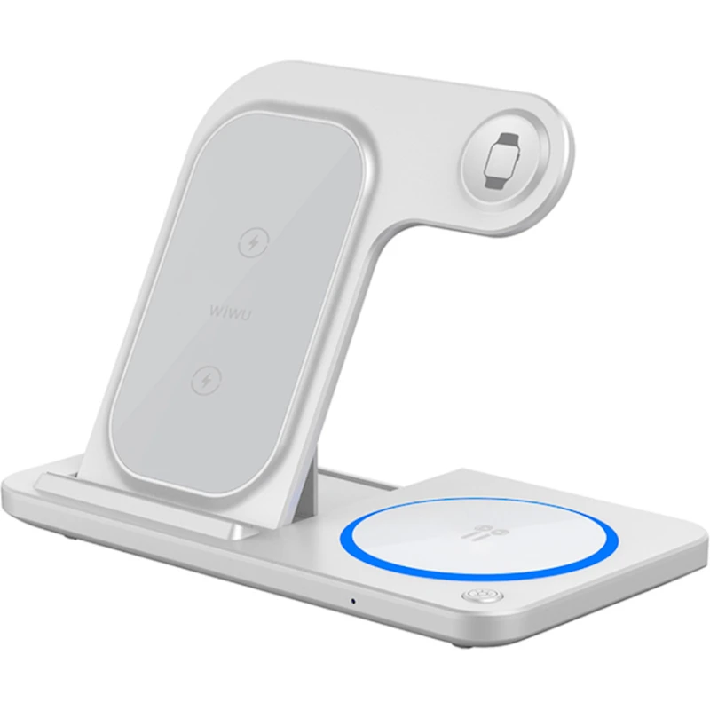 Беспроводное зарядное устройство Wiwu Wi-W020 3in1 White Беспроводное зарядное устройство Wiwu Wi-W020 3in1 White