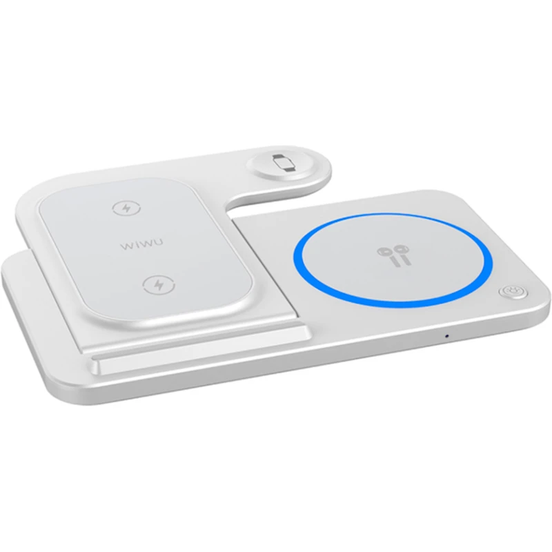 Беспроводное зарядное устройство Wiwu Wi-W020 3in1 White Беспроводное зарядное устройство Wiwu Wi-W020 3in1 White