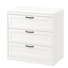 Komod IKEA Songesand, ağ, 82x50x81 sm