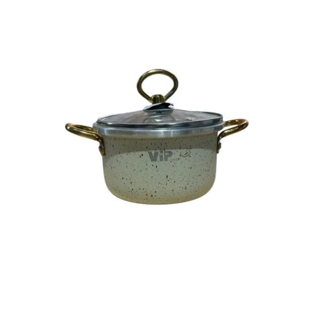 Qazan Vip Chef, qranit, 18 sm, krem