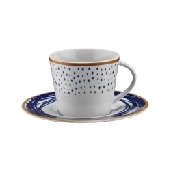 Набор чайный Kutahya Porselen Toledo TL04CT42012450, 200 мл, 4 предмета, белый/синий