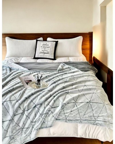 Örtük Luxe Cotton 000748, ikinəfərlik, 200x230 sm, mavi