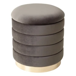 Пуфик 47, ткань, серый, 40x35x35 см