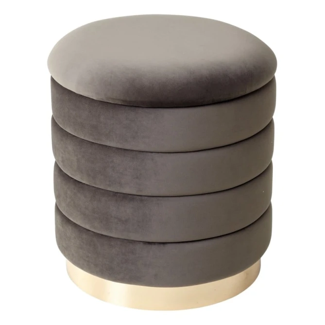 Пуфик 47, ткань, серый, 40x35x35 см Пуфик 47, ткань, серый, 40x35x35 см