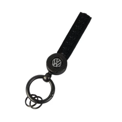 Брелок для ключей Avroluks av_280 Volkswagen, кожа/металл, черный