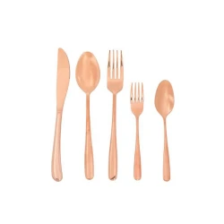 Вилка десертная Hom-me 200000000002425, 17 см, нержавеющая сталь, Розовое золото