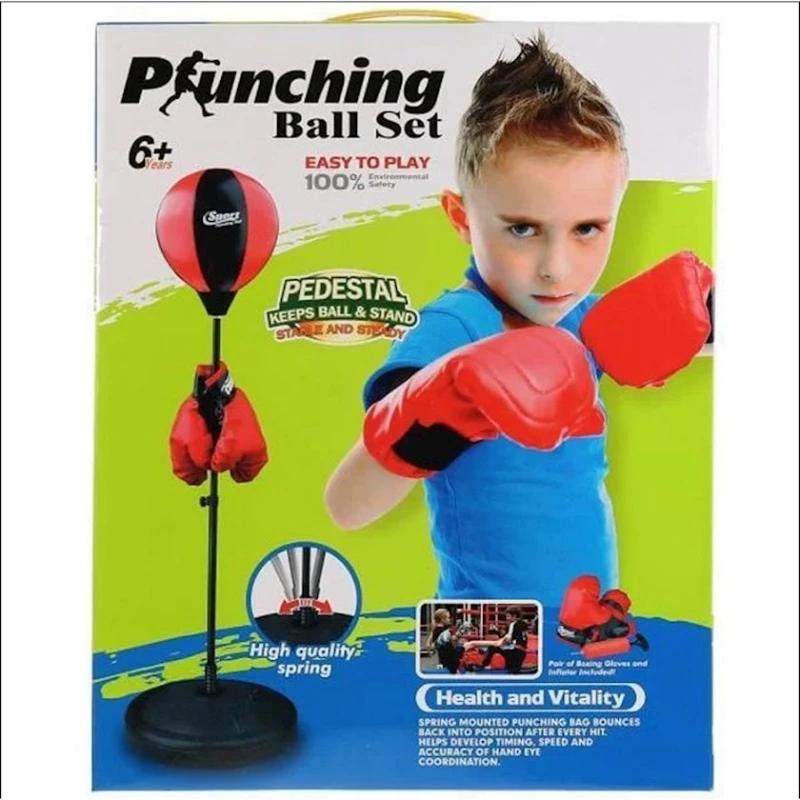Boks dəsti Punching Ball Set dayaq ilə Boks dəsti Punching Ball Set dayaq ilə