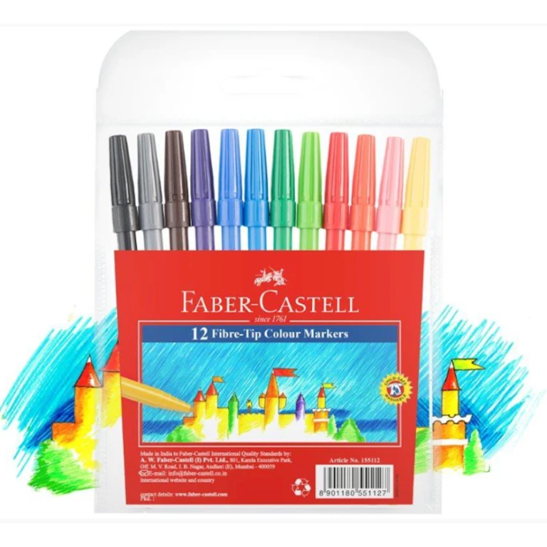 Набор фломастеров Faber-castell Fibre-tip Colour Markers 155112, 12 цветов