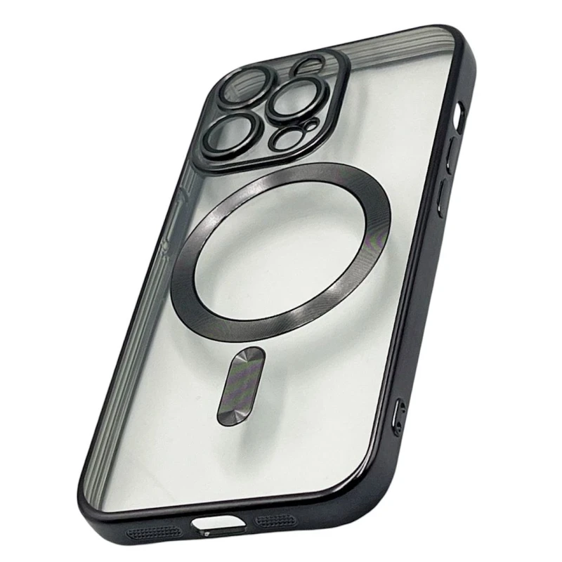 Çexol 888_store_530 MagSafe Apple iPhone 13 Pro üçün Qara/Şəffaf