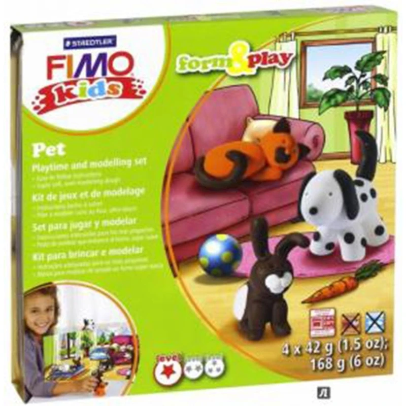Набор для лепки из полимерной глины Fimo Kids Домашний любимец Набор для лепки из полимерной глины Fimo Kids Домашний любимец