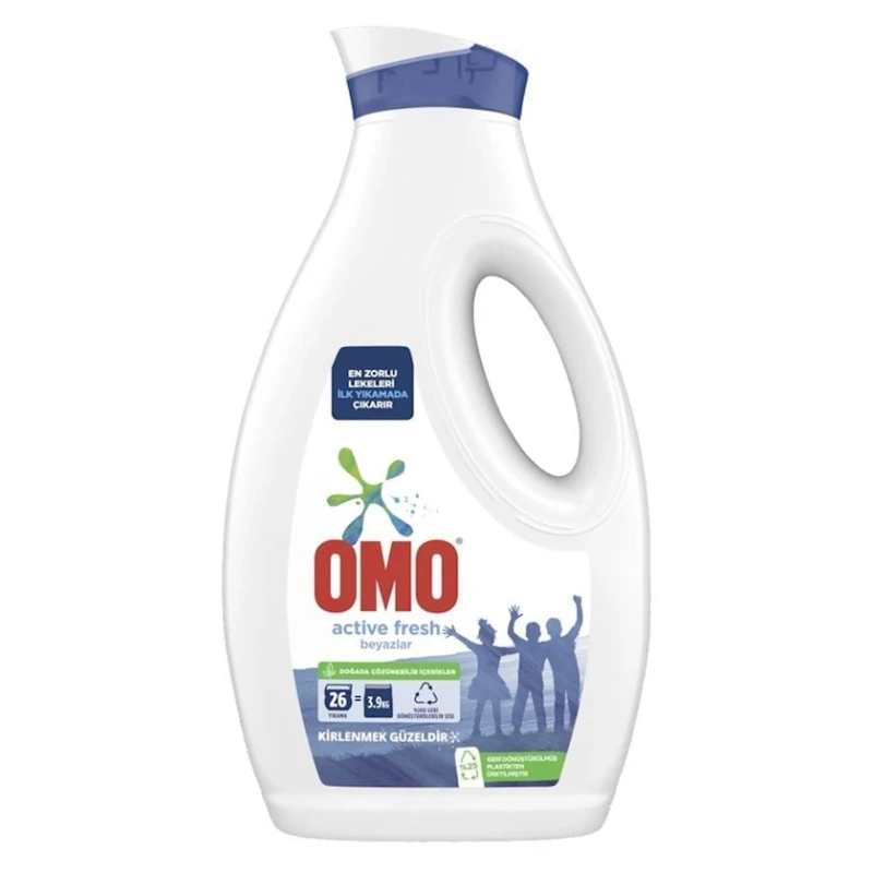 Paltar yumaq üçün gel Omo Active Fresh ağ paltarlar üçün, 1690 ml Paltar yumaq üçün gel Omo Active Fresh ağ paltarlar üçün, 1690 ml