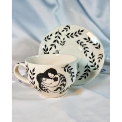 Набор чайный Niche Ceramic, керамика, черный/белый