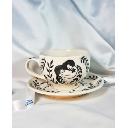 Набор чайный Niche Ceramic, керамика, черный/белый