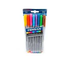 Набор шариковых ручек Pensan Trıball, 1 мм, 8 шт