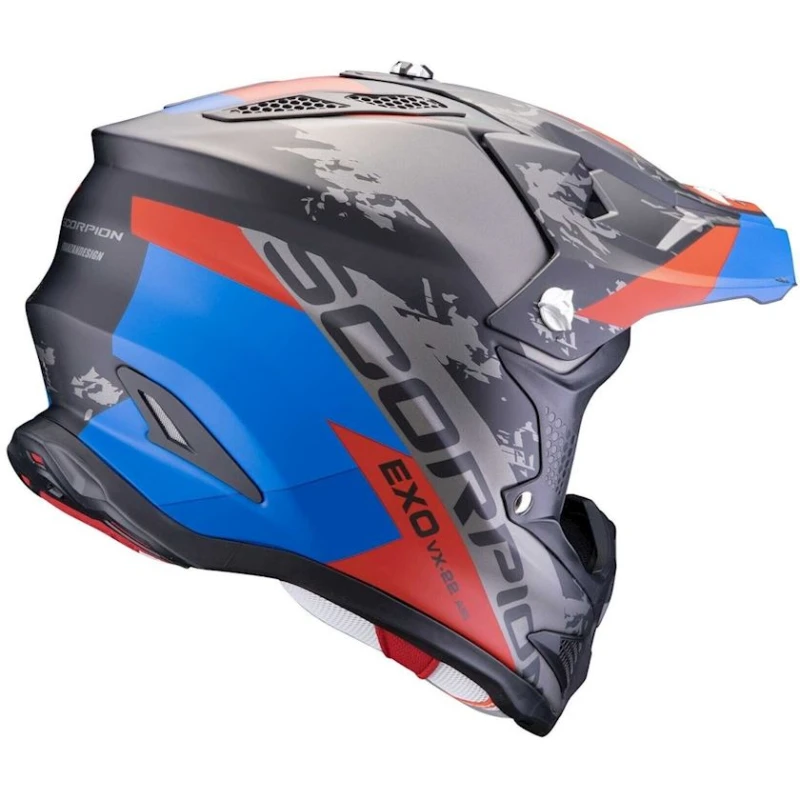 Motosikl dəbilqəsi Scorpion VX-22 AIR CX Matt Black/Blue/Red, ölçü L Motosikl dəbilqəsi Scorpion VX-22 AIR CX Matt Black/Blue/Red, ölçü L
