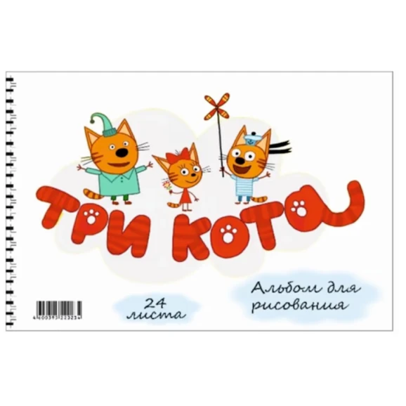 Альбом для рисования Sketchbook TK08 Три Кота, A4, 24 листов, 100 г/м², белый Альбом для рисования Sketchbook TK08 Три Кота, A4, 24 листов, 100 г/м², белый