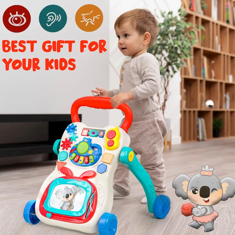 Каталка для хождения Multi-function Walking Car, разноцветная Каталка для хождения Multi-function Walking Car, разноцветная