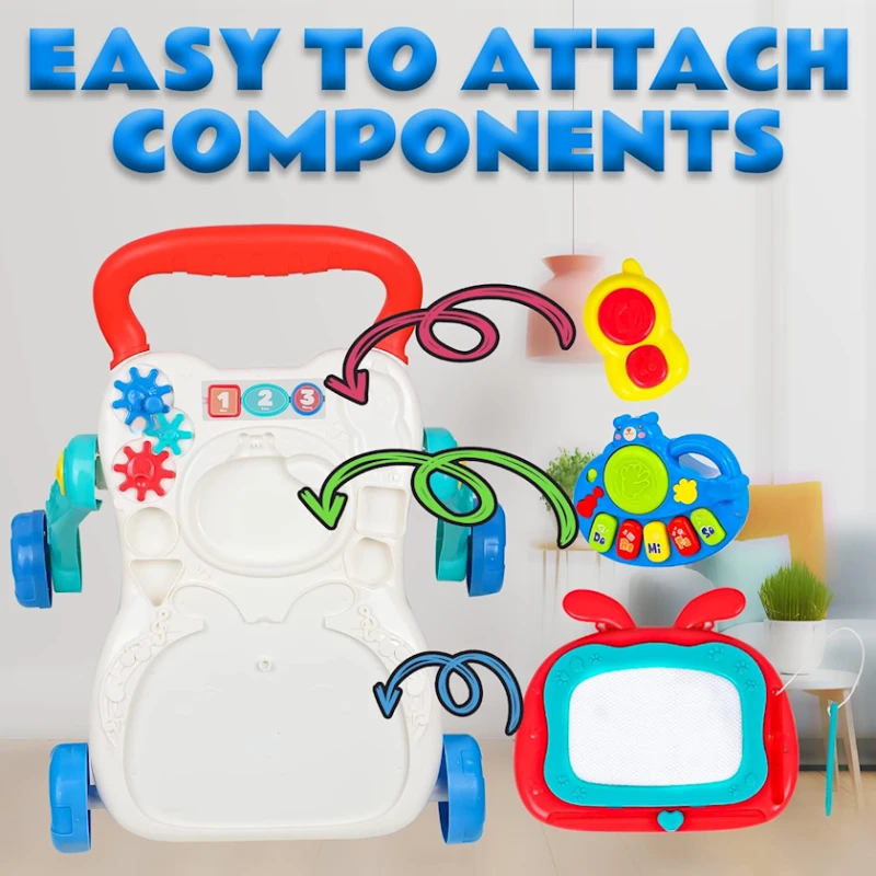 Каталка для хождения Multi-function Walking Car, разноцветная Каталка для хождения Multi-function Walking Car, разноцветная