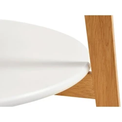 Журнальный стол JYSK Jegind, диаметр 80 см, высота 45 см, МДФ/массив дерева, коричневый/белый Журнальный стол JYSK Jegind, диаметр 80 см, высота 45 см, МДФ/массив дерева, коричневый/белый