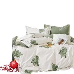 Комплект постельного белья Narlı Super Narlı 000882, пододеяльник 160x220 см, простыня 240x260 см, 2 шт наволочки 50x70 см, семейный, сатин/хлопок, разноцветный