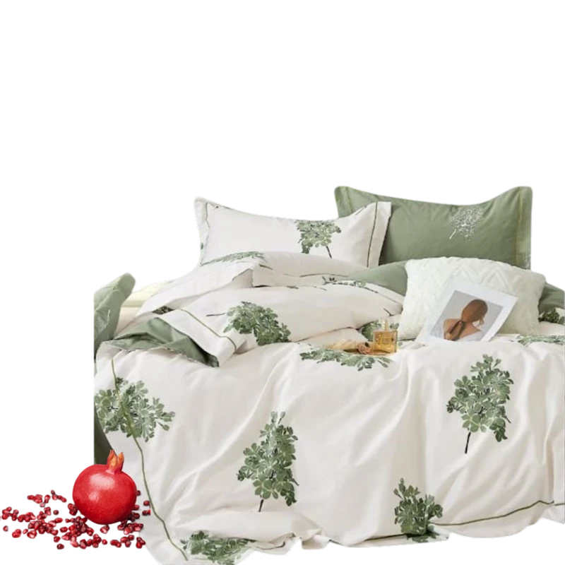 Комплект постельного белья Narlı Super Narlı 000882, пододеяльник 160x220 см, простыня 240x260 см, 2 шт наволочки 50x70 см, семейный, сатин/хлопок, разноцветный