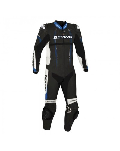 Motokostyum Bering Lead-R Pro BCC052, dəri, qara/mavi, ölçü XL