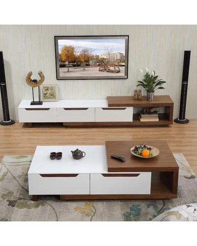Mebel dəsti - şkaf və jurnal masası, laminat, 210x45x48 sm + 127x63x45 sm, ikibölməli, ZARR046