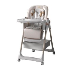 Uşaq yedizdirmə oturacağı Kidilo 8155, eko dəri, ağ