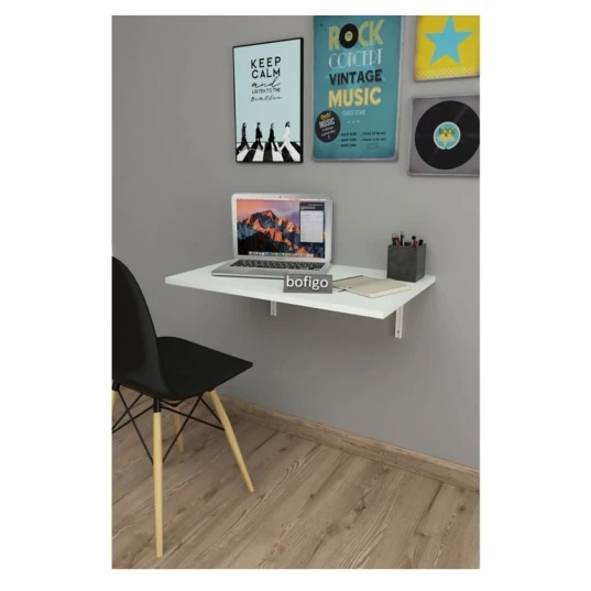 Компьютерный стол Art_Komp_Masası 1, ламинат, белый, 75х72х45 см