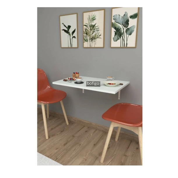 Компьютерный стол Art_Komp_Masası 1, ламинат, белый, 75х72х45 см