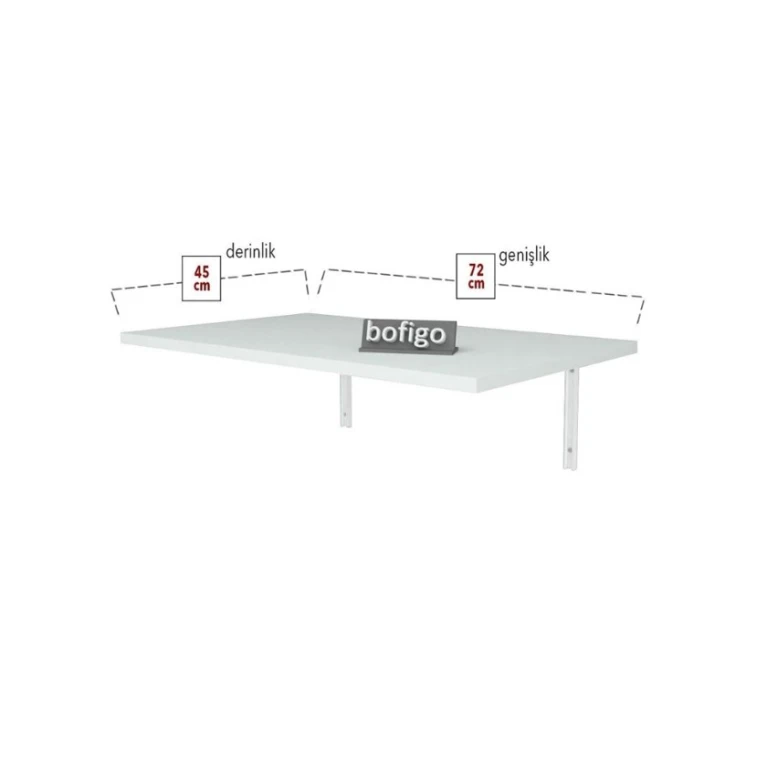 Kompüter masası Art_Komp_Masası 1, laminat, ağ, 75x72x45 sm