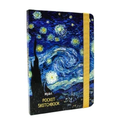 Скетчбук Проф-Пресс My Art. Ван Гог. Звёздная ночь на резинке, А6, 48 листов, 14.7x10.3x1 см