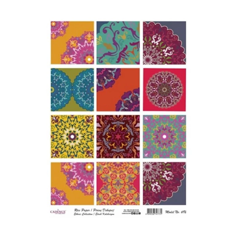 Рисовая бумага для декупажа Cadence А3 - 692 Рисовая бумага для декупажа Cadence А3 - 692