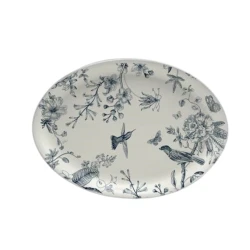 Блюдо Egels Home 201565, керамика, белое/синее, 28.8х20.6 см Блюдо Egels Home 201565, керамика, белое/синее, 28.8х20.6 см