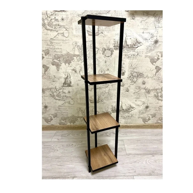 Стеллаж 3563_LoftSlimVotan, 23x20x100 см, ЛДСП, коричневый Стеллаж 3563_LoftSlimVotan, 23x20x100 см, ЛДСП, коричневый