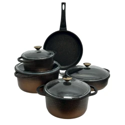 Qab-qacaq dəsti Canali 04000395 qara, 26/20/24/30/28 sm, 9 əd