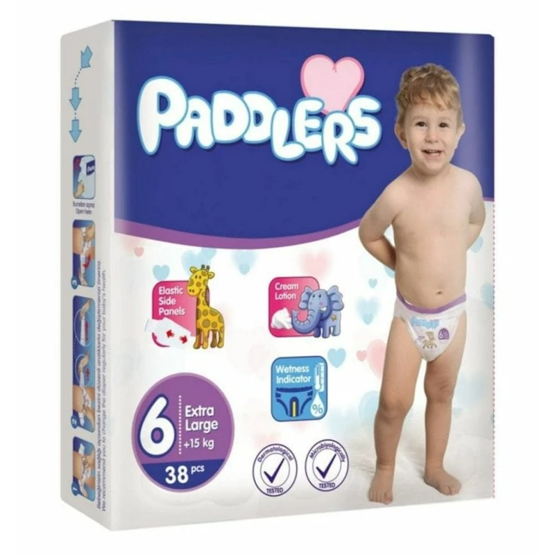 Подгузники Paddlers Jumbo 6 Junior 15+ кг для всех 38 шт Подгузники Paddlers Jumbo 6 Junior 15+ кг для всех 38 шт